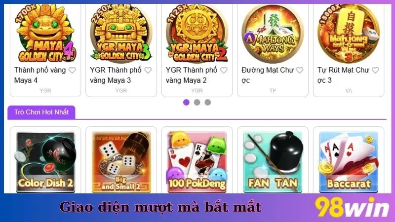 Giao diện mượt mà bắt mắt